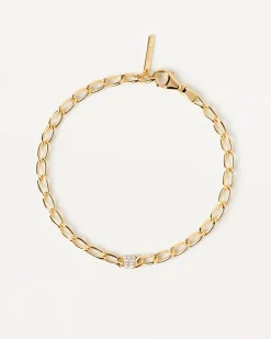 Pulseras De Letras|Pulseras De Oro-PDPAOLA Pulsera Cadena Letra W