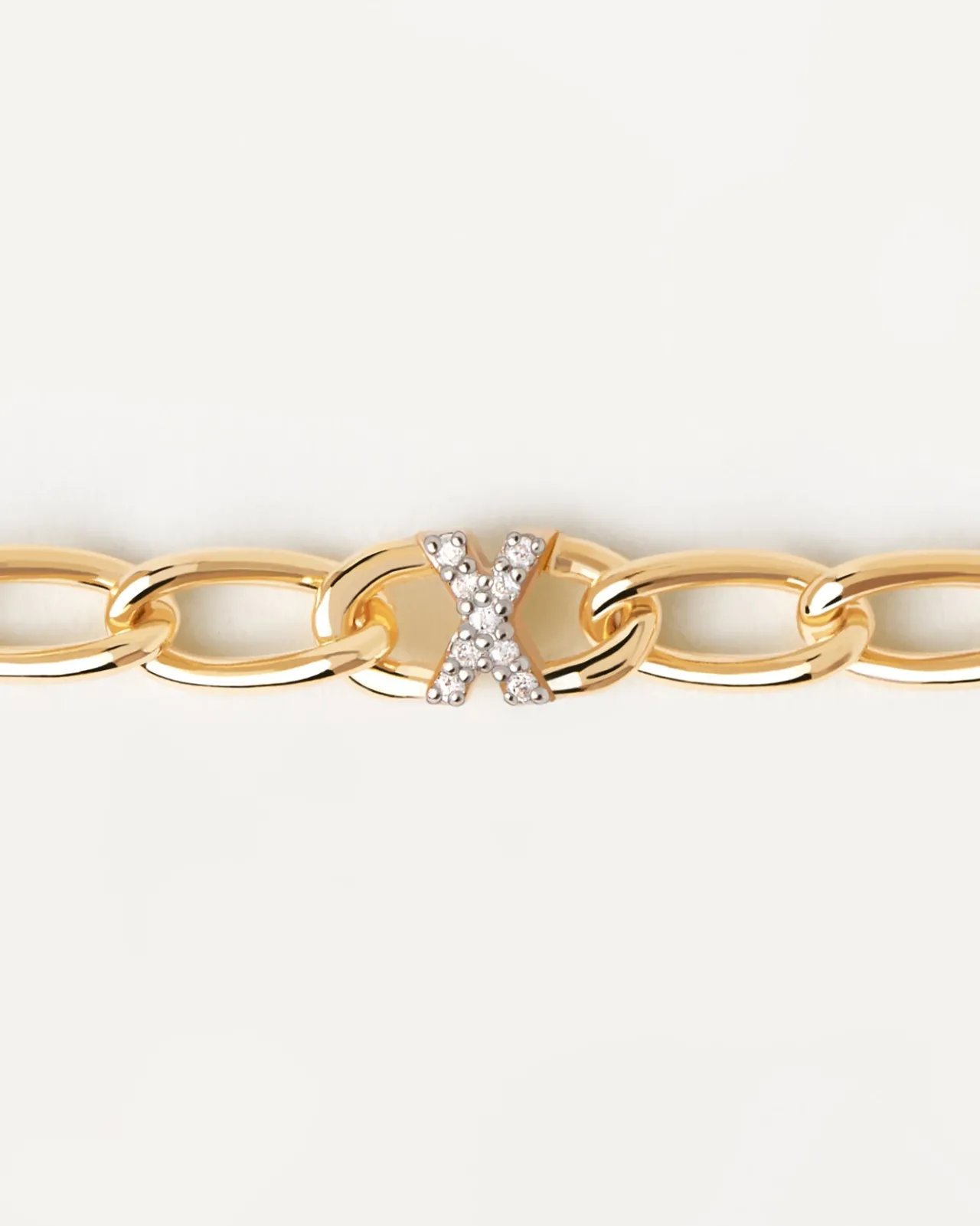 Pulseras De Letras|Pulseras De Oro-PDPAOLA Pulsera Cadena Letra Y