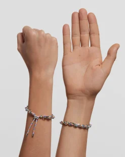 Pulseras De Cadena|Pulseras De Plata-PDPAOLA Pulsera Cordón y Cadena Prisma