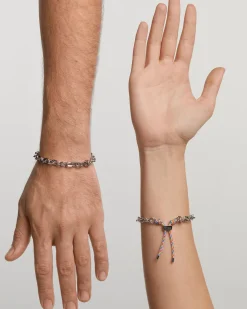 Pulseras De Cadena|Pulseras De Plata-PDPAOLA Pulsera Cordón y Cadena Prisma Essential