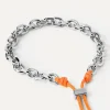 Pulseras De Cadena|Pulseras De Plata-PDPAOLA Pulsera Cordón y Cadena Tangerine Essential