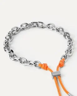 Pulseras De Cadena|Pulseras De Plata-PDPAOLA Pulsera Cordón y Cadena Tangerine Essential
