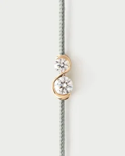 Joyas Con Diamantes|Joyas De Oro 18K-PDPAOLA Pulsera de diamantes y cordón Dafne