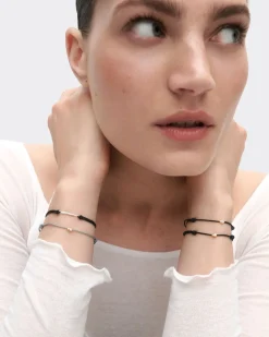Joyas Con Diamantes|Joyas De Oro 18K-PDPAOLA Pulsera de diamantes y cordón Lia