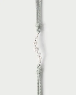 Joyas Con Diamantes|Joyas De Oro Blanco 18K-PDPAOLA Pulsera de diamantes y cordón Venus