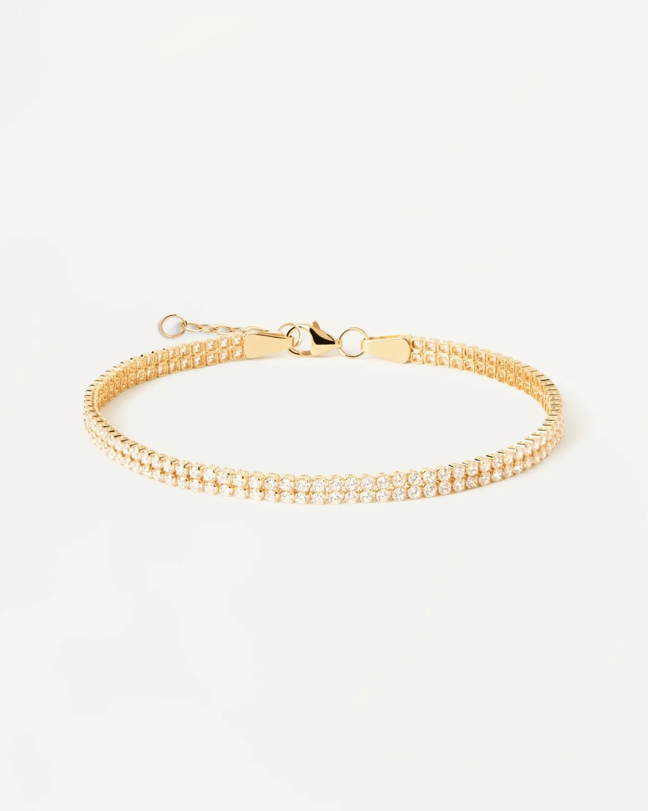 Joyas Con Diamantes|Joyas De Oro 18K-PDPAOLA Pulsera de diamantes y oro amarilllo Double Tennis