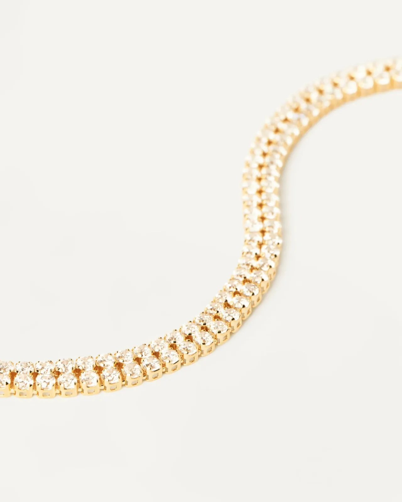 Joyas Con Diamantes|Joyas De Oro 18K-PDPAOLA Pulsera de diamantes y oro amarilllo Double Tennis