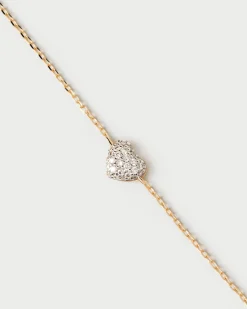 Joyas Con Diamantes|Joyas De Oro 18K-PDPAOLA Pulsera de diamantes y oro Heart