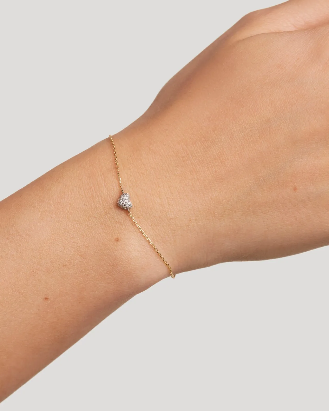 Joyas Con Diamantes|Joyas De Oro 18K-PDPAOLA Pulsera de diamantes y oro Heart