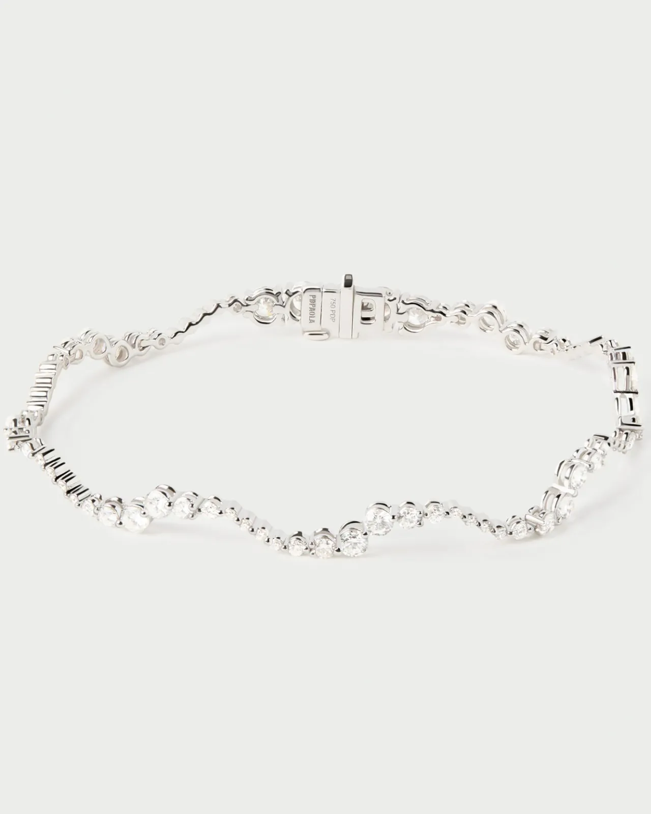 Joyas Con Diamantes|Joyas De Oro Blanco 18K-PDPAOLA Pulsera de diamantes y oro blanco Venus