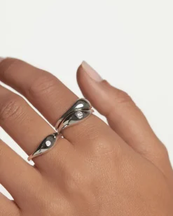 Anillos Grandes|Anillos Básicos-PDPAOLA Set De Anillos De Plata Sugar