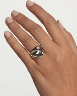 Anillos Grandes|Anillos Básicos-PDPAOLA Set De Anillos De Plata Sugar